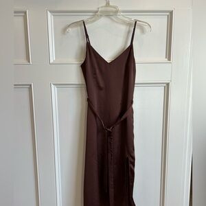 Trending - Brown - Abercrombie & Fitch Spaghetti strap satin dress